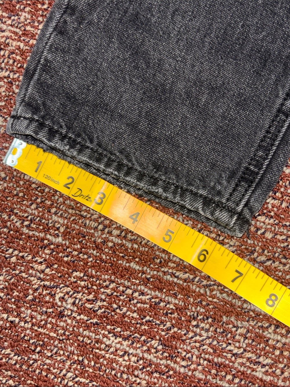 Hidden jeans wide leg crop black distressed denim tapered straight grunge 28 - Picture 10 of 14
